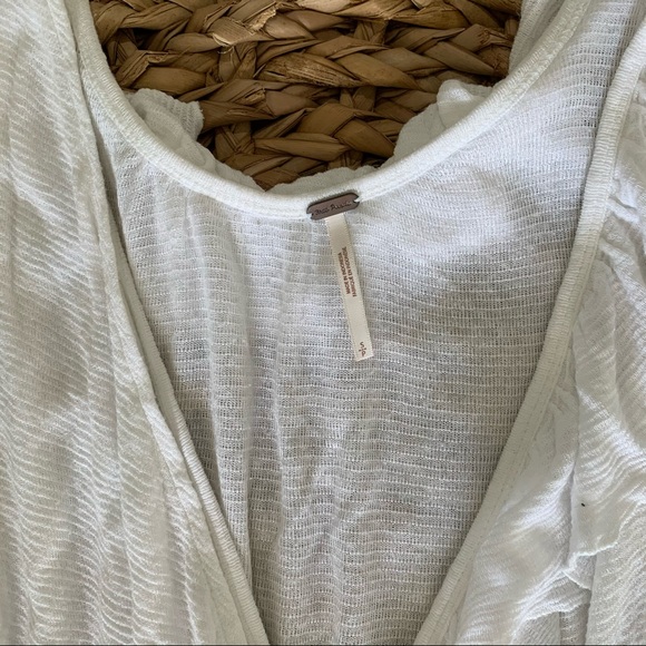Free People White Ruffle Tank - Picture 3 of 9